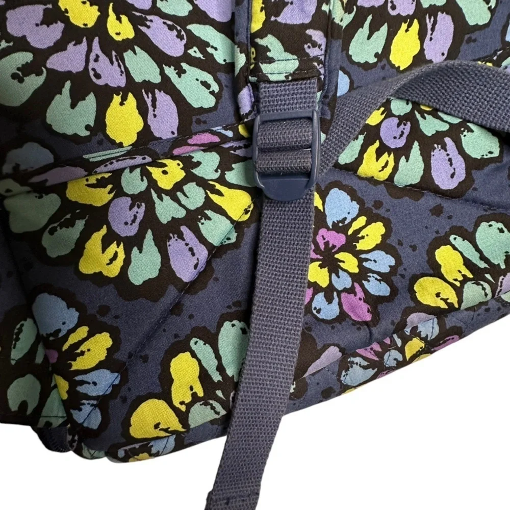 Vera Bradley Quilted Indigo Pop Backpack. - Picture 2 of 10